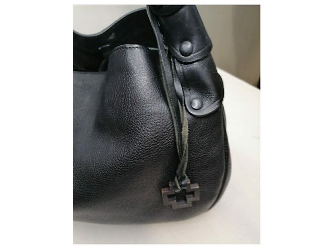 Borsa hobo Bally in pelle martellata nera Nero - vista 12