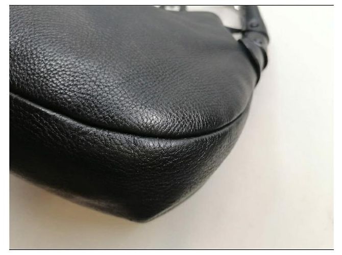 Borsa hobo Bally in pelle martellata nera Nero - vista 16