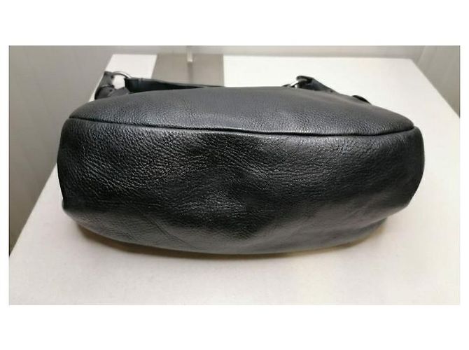 Borsa hobo Bally in pelle martellata nera Nero - vista 17