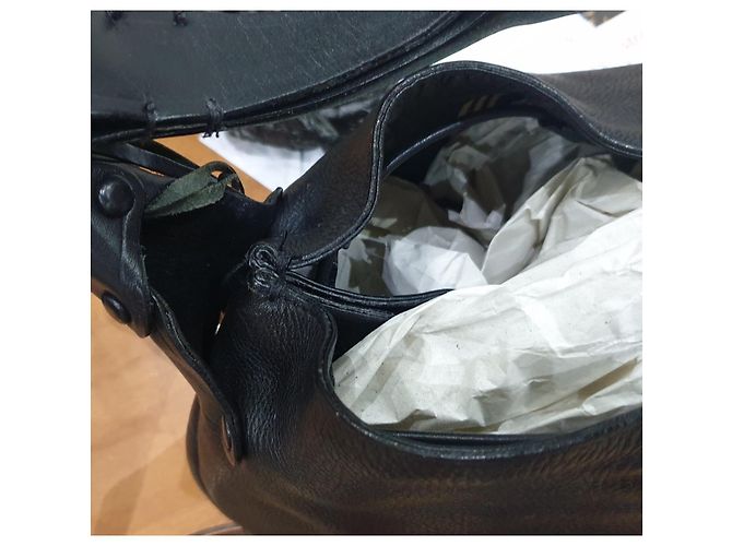 Borsa hobo Bally in pelle martellata nera Nero - vista 2