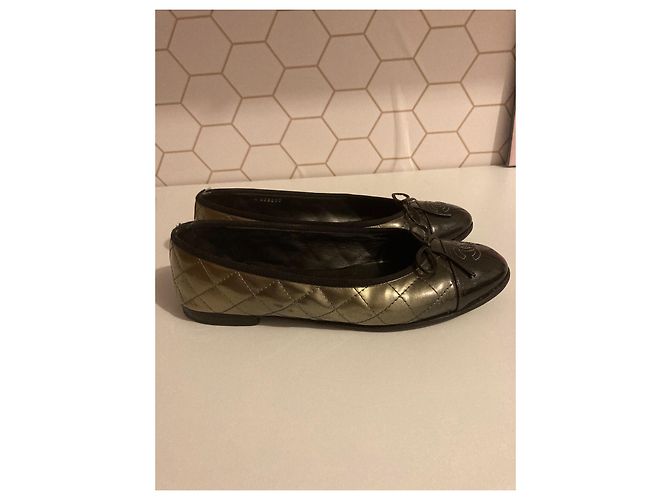 Ballerine Chanel Nero D'oro - vista 11