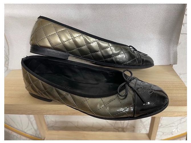 Ballerine Chanel Nero D'oro - vista 14