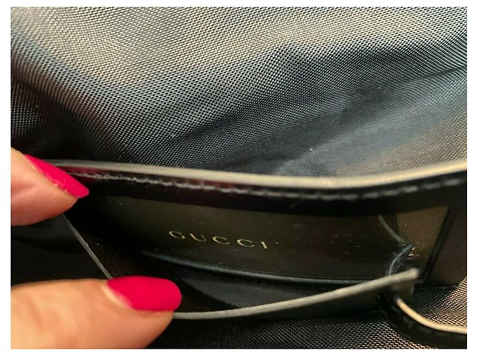 Gucci Borsa porta abiti in tela e tessuto nera Nero - vista 6