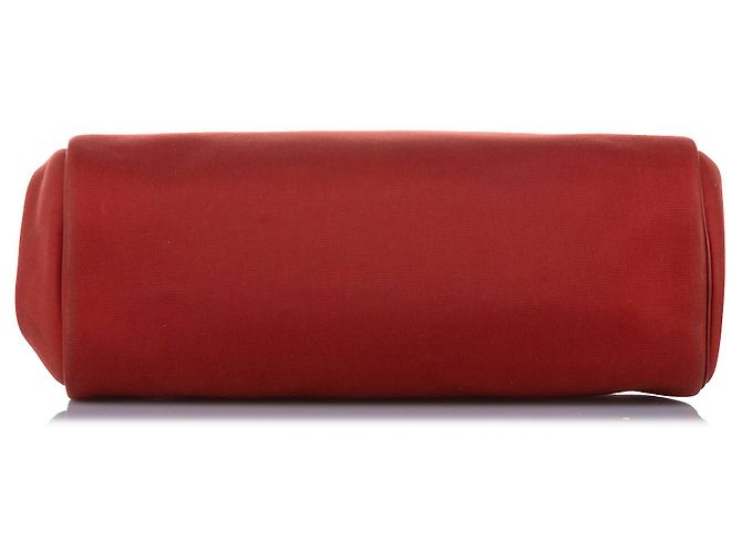 Hermès Borsa a tracolla Hermes in tela Atlas arancione Rosso - vista 4