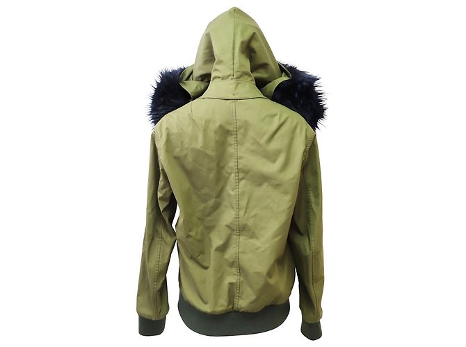 Mr & Mrs italy Fur Coat Green Khaki - view 5