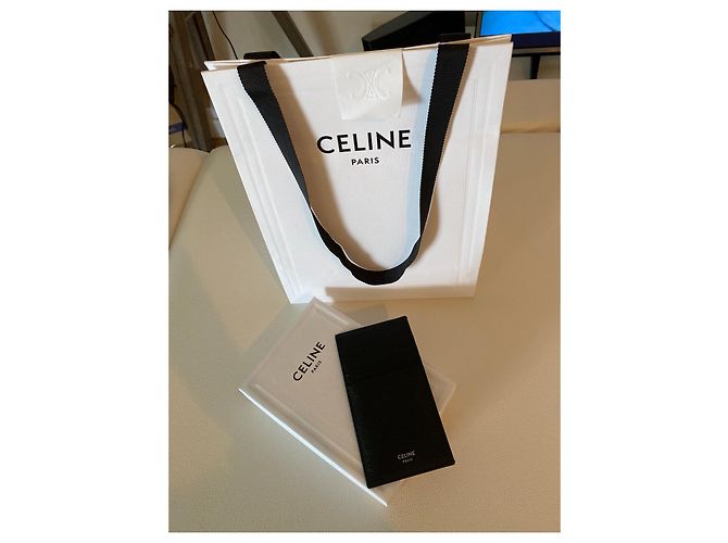 Céline Grained leather card holder Black - view 2