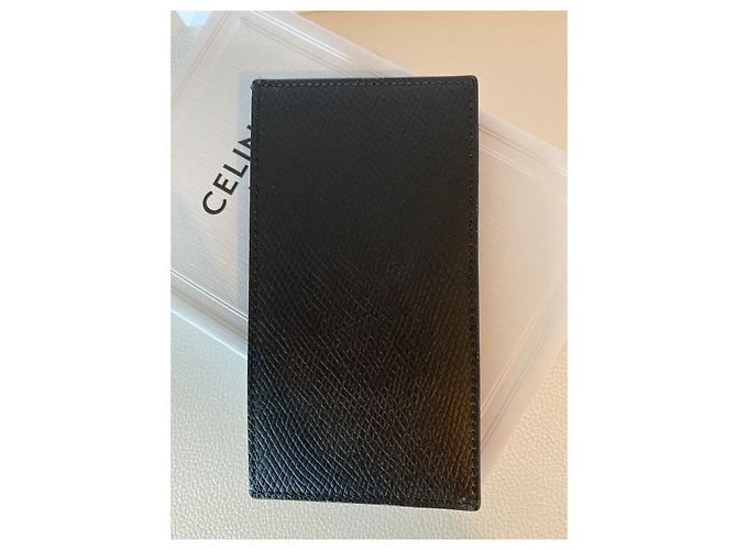 Céline Grained leather card holder Black - view 6