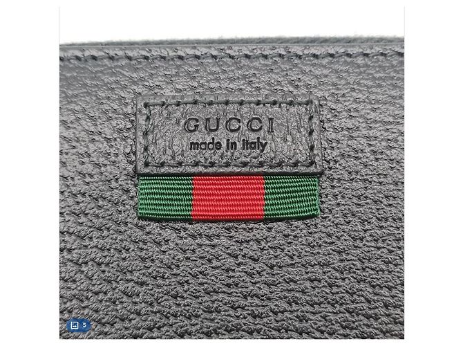 Gucci Zip Around Geldbörse Schwarz Leder - Ansicht 2