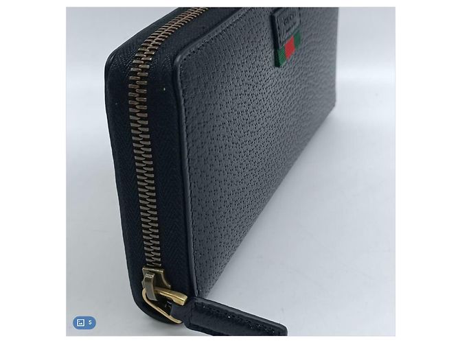 Gucci Zip Around Geldbörse Schwarz Leder - Ansicht 3