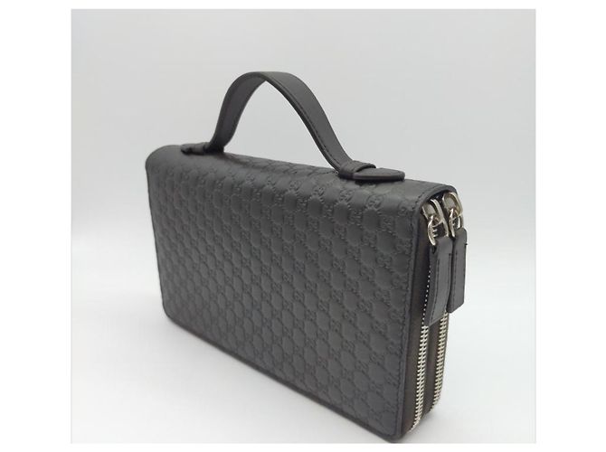 Cartera con cremallera Gucci Guccissima marrón de piel - vista 2