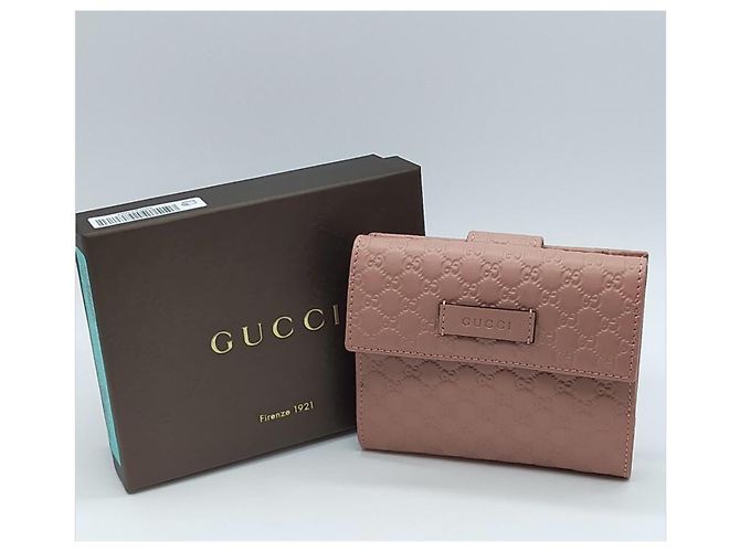 Gucci Guccissima Geldbörse Klein Rosa Leder Pink - Ansicht 2