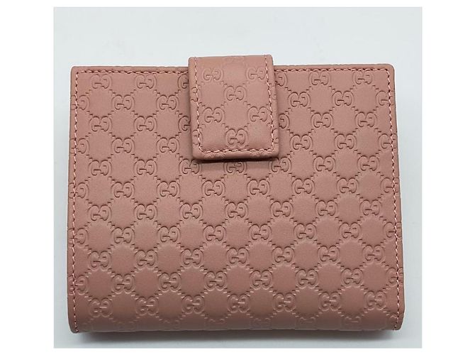 Gucci Guccissima Geldbörse Klein Rosa Leder Pink - Ansicht 3
