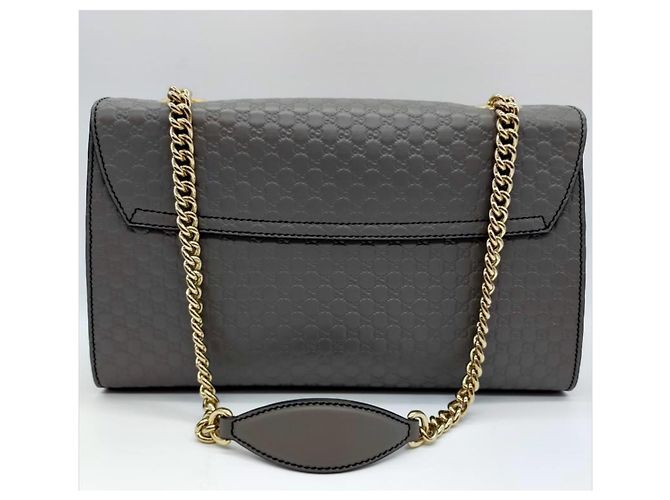 Borsa Gucci Emily in pelle Guccissima grigia - vista 2