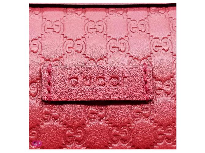 Borsa Gucci Emily Guccissima Rossa in pelle Rosso - vista 3