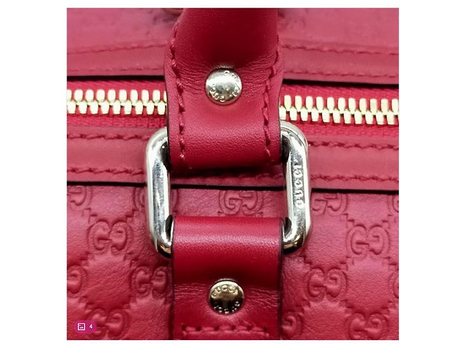 Borsa Gucci Emily Guccissima Rossa in pelle Rosso - vista 4