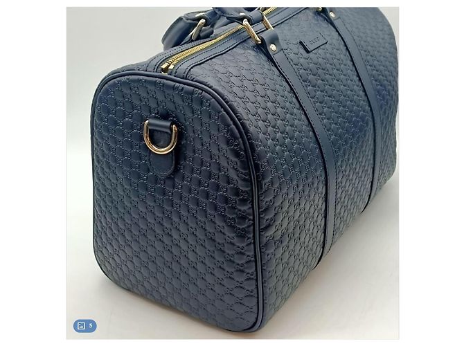 Borsa Bauletto Gucci Blu in Pelle - vista 2