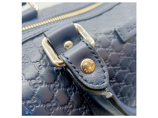 Borsa Bauletto Gucci Blu in Pelle - vista 3