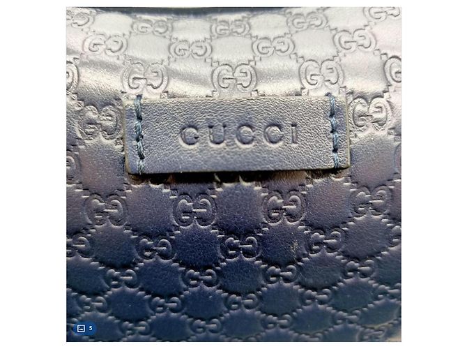 Borsa Bauletto Gucci Blu in Pelle - vista 4