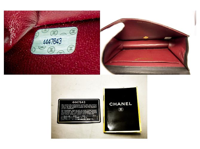 Pochette CHANEL per borsa a tracolla con patta e catena in pelle di agnello trapuntata nera Nero - vista 9