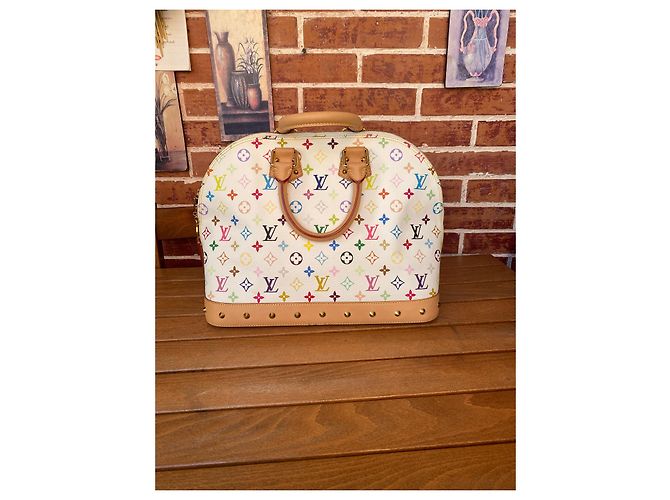 Bolsa de mão Louis Vuitton Alma MM Multicor em Tecido - vista 16