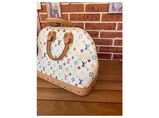 Bolsa de mão Louis Vuitton Alma MM Multicor em Tecido - vista 17
