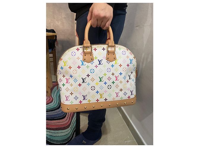 Bolsa de mão Louis Vuitton Alma MM Multicor em Tecido - vista 3