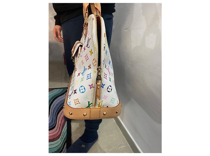 Bolsa de mão Louis Vuitton Alma MM Multicor em Tecido - vista 4