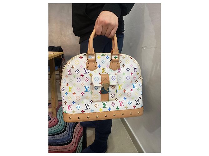 Bolsa de mão Louis Vuitton Alma MM Multicor em Tecido - vista 5