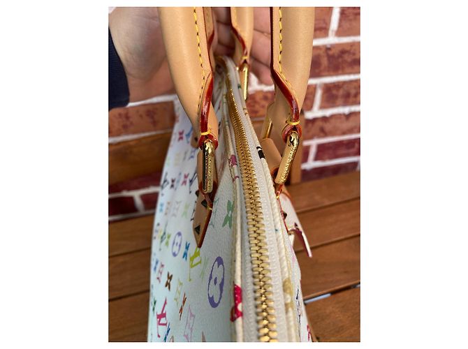 Bolsa de mão Louis Vuitton Alma MM Multicor em Tecido - vista 7