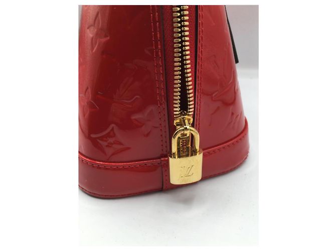 Louis Vuitton Borsa Alma in Vernice Rossa Rosso - vista 3
