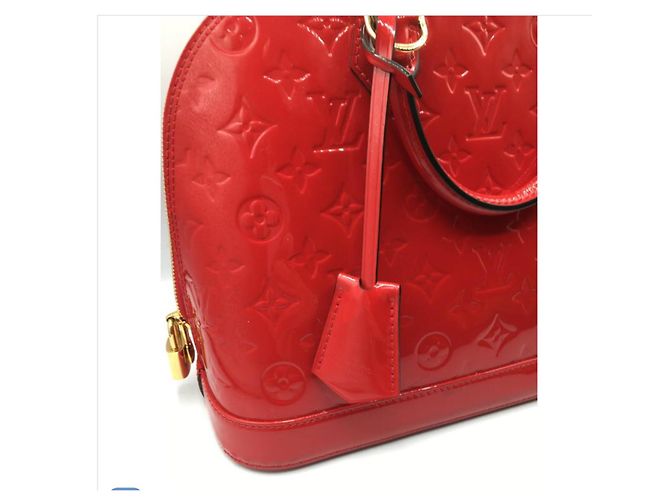 Louis Vuitton Borsa Alma in Vernice Rossa Rosso - vista 4