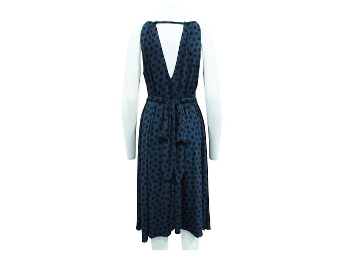Marc by Marc Jacobs Vestido midi estampado floral azul marinho - vista 3