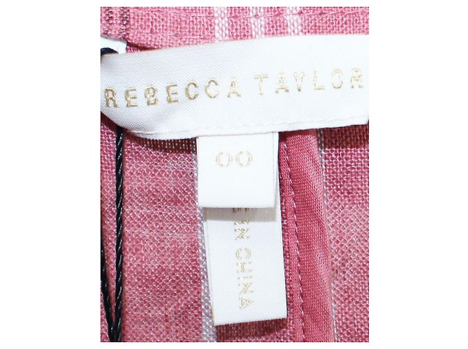 Rebecca Taylor Rosa Leinenwickelkleid Pink - Ansicht 6