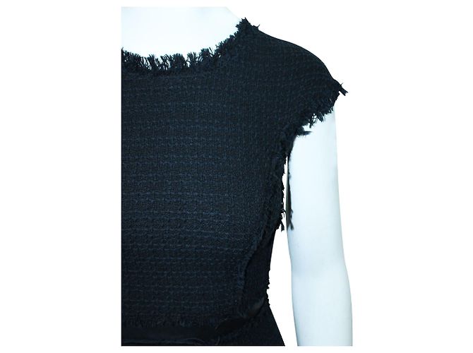 Rebecca Taylor Schwarzes Tweed-Bürokleid - Ansicht 5