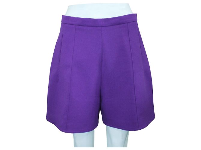 Emporio Armani Pantaloni viola a vita alta - vista 2