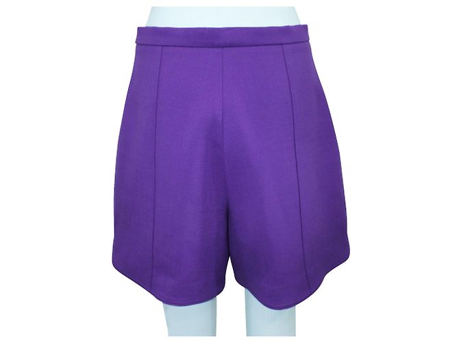 Emporio Armani Pantaloni viola a vita alta - vista 3