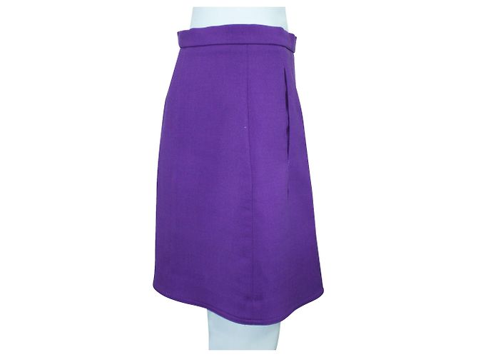Emporio Armani Pantaloni viola a vita alta - vista 4