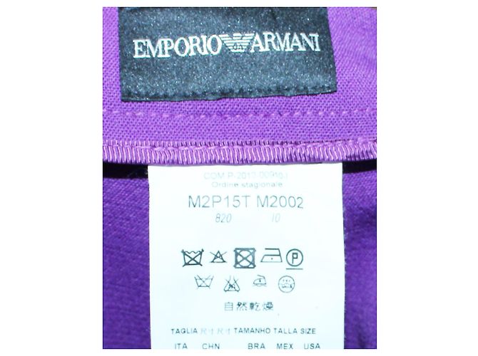 Emporio Armani Pantaloni viola a vita alta - vista 6