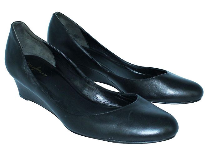 Cole Haan Nike Air Wedes in pelle nera Nero - vista 2