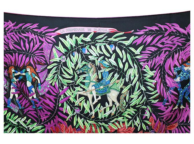 Hermès Sciarpa di seta La Promenade de Platon Multicolore - vista 2