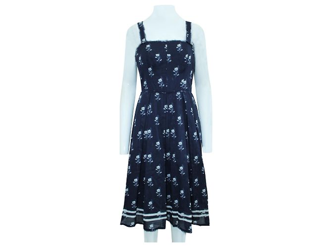 Jigsaw Vestido azul marino con estampado blanco - vista 2