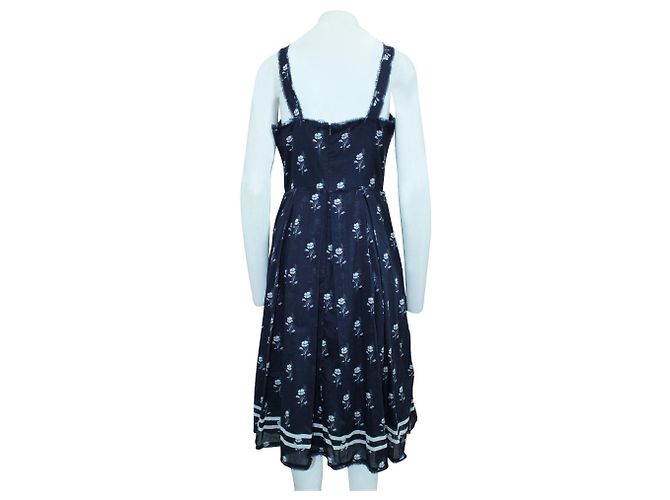 Jigsaw Vestido azul marino con estampado blanco - vista 3