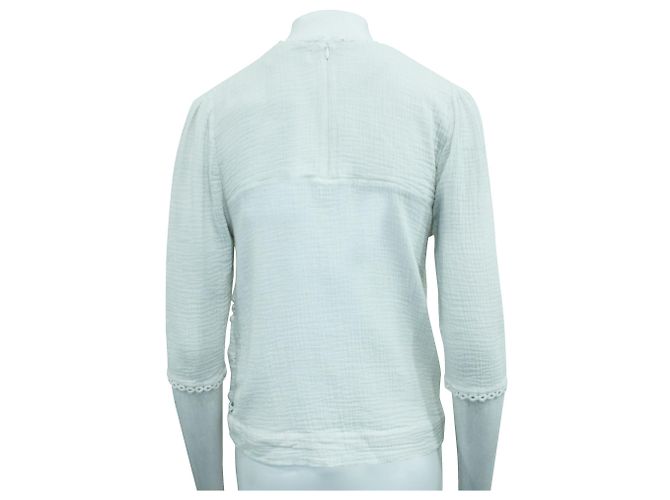 Magali Pascal Blusa Blanca con Bordado Blanco - vista 3