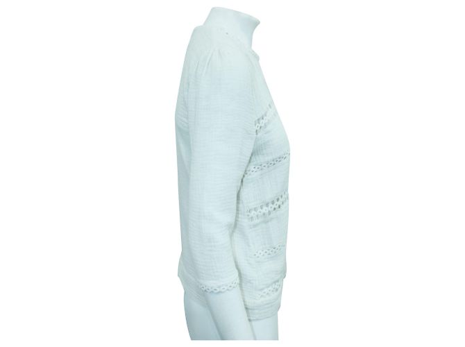 Magali Pascal Blusa Blanca con Bordado Blanco - vista 4