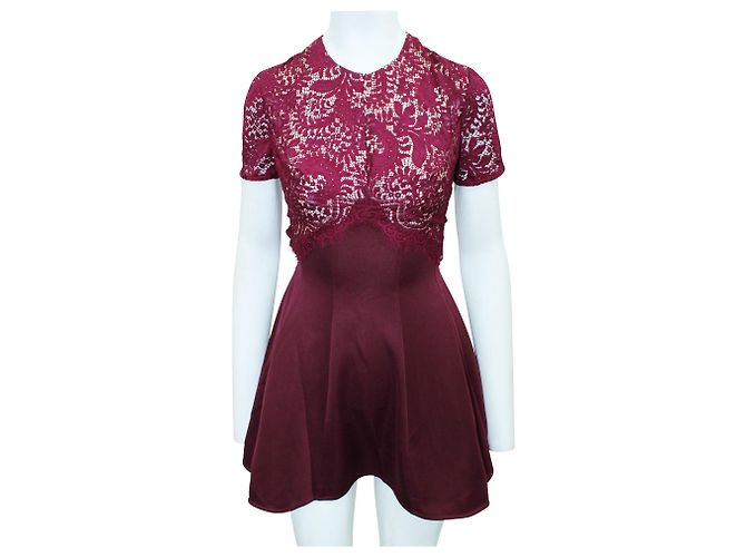 Clover Canyon Elegante vestido de encaje burdeos Roja - vista 2