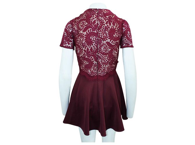 Clover Canyon Elegante vestido de encaje burdeos Roja - vista 3