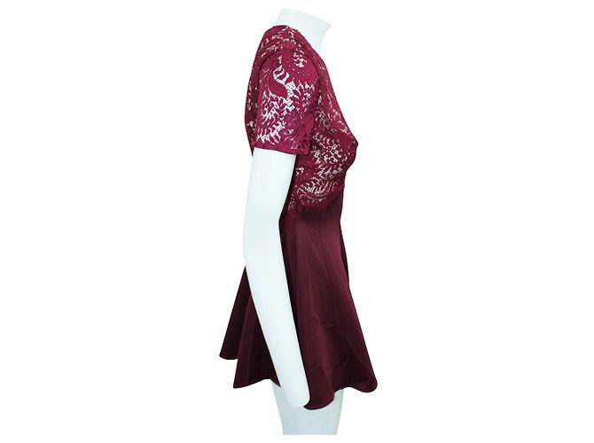 Clover Canyon Elegante vestido de encaje burdeos Roja - vista 4