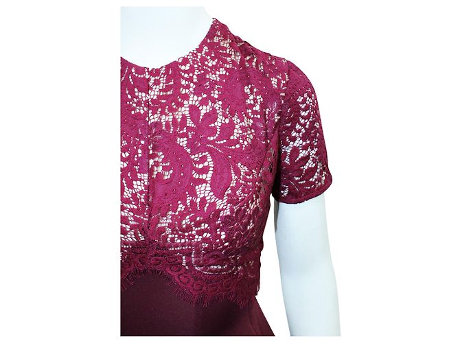 Clover Canyon Elegante vestido de encaje burdeos Roja - vista 5