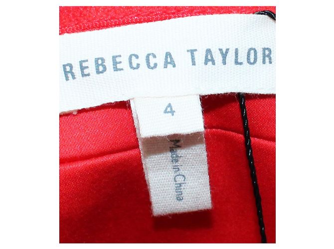 Rebecca Taylor Lebendige rote Farbe einärmliges Abendkleid - Ansicht 6