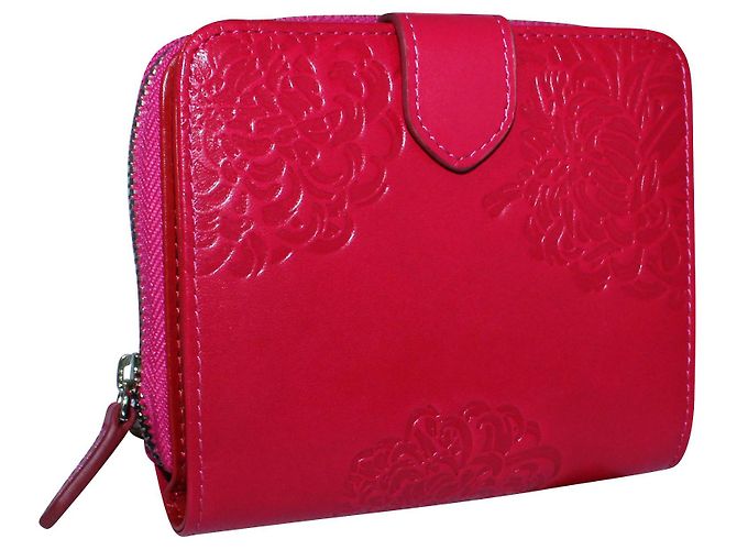 Shanghai Tang Cartera rosa con relieve - vista 2